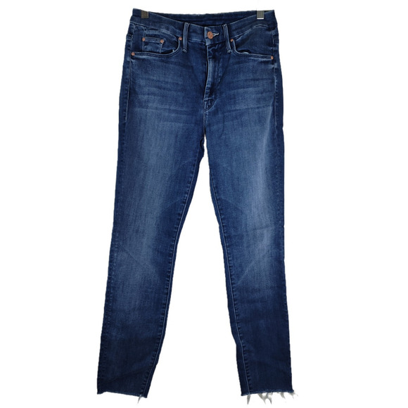 Mother Blue High Waisted Looker Ankle Fray Women's Jeans Size 26 - Picture 1 of 10